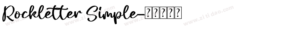 Rockletter Simple字体转换
